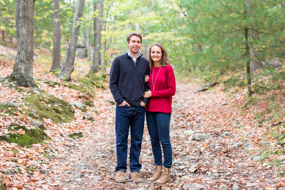 Couple standing in Middlesex Fells
