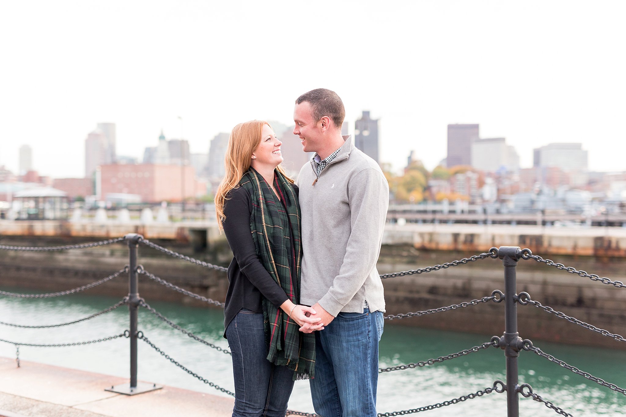 fall charlestown navy yard engagement session
