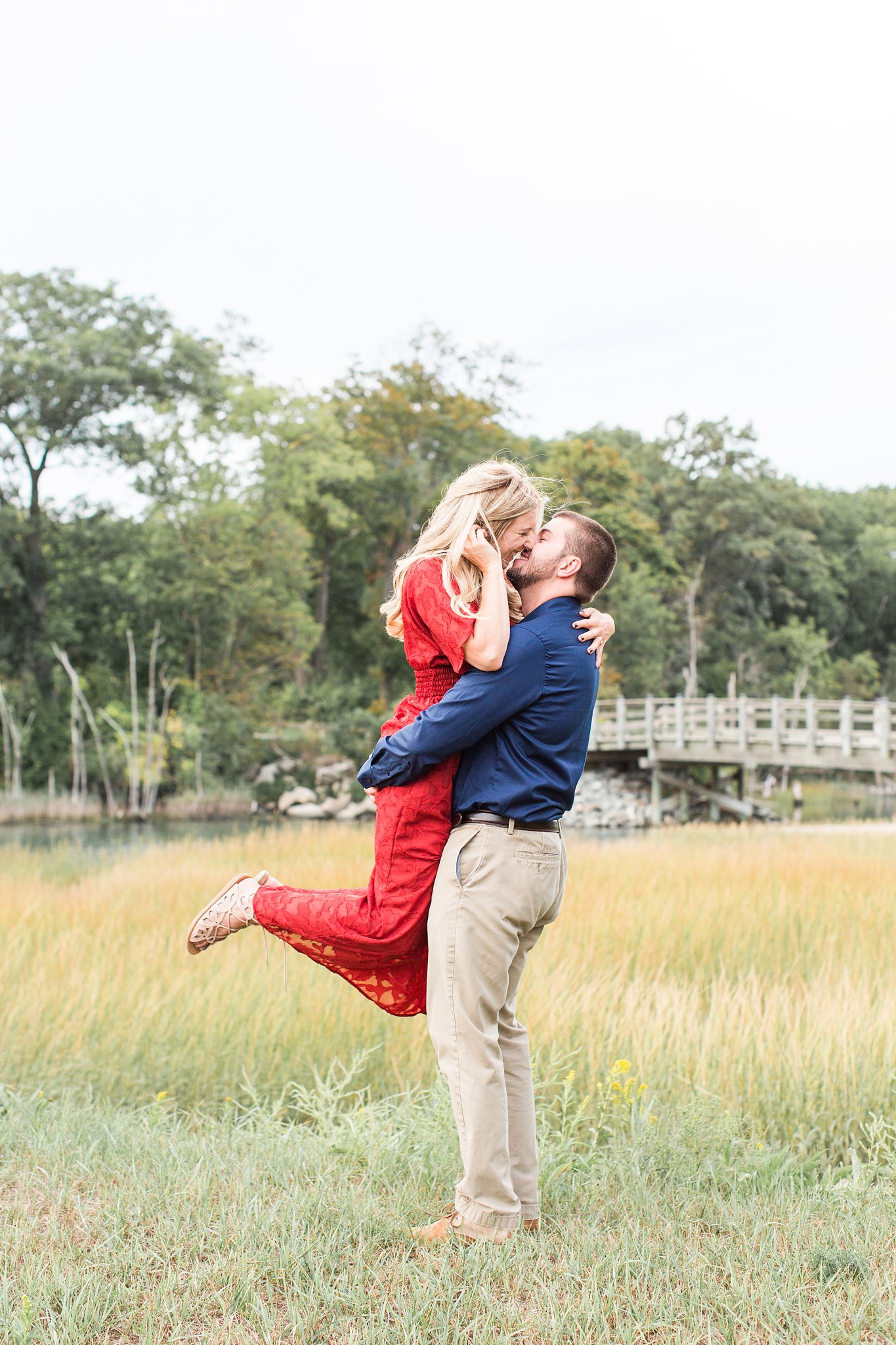 engagement photos at World's End in Hingham, MA