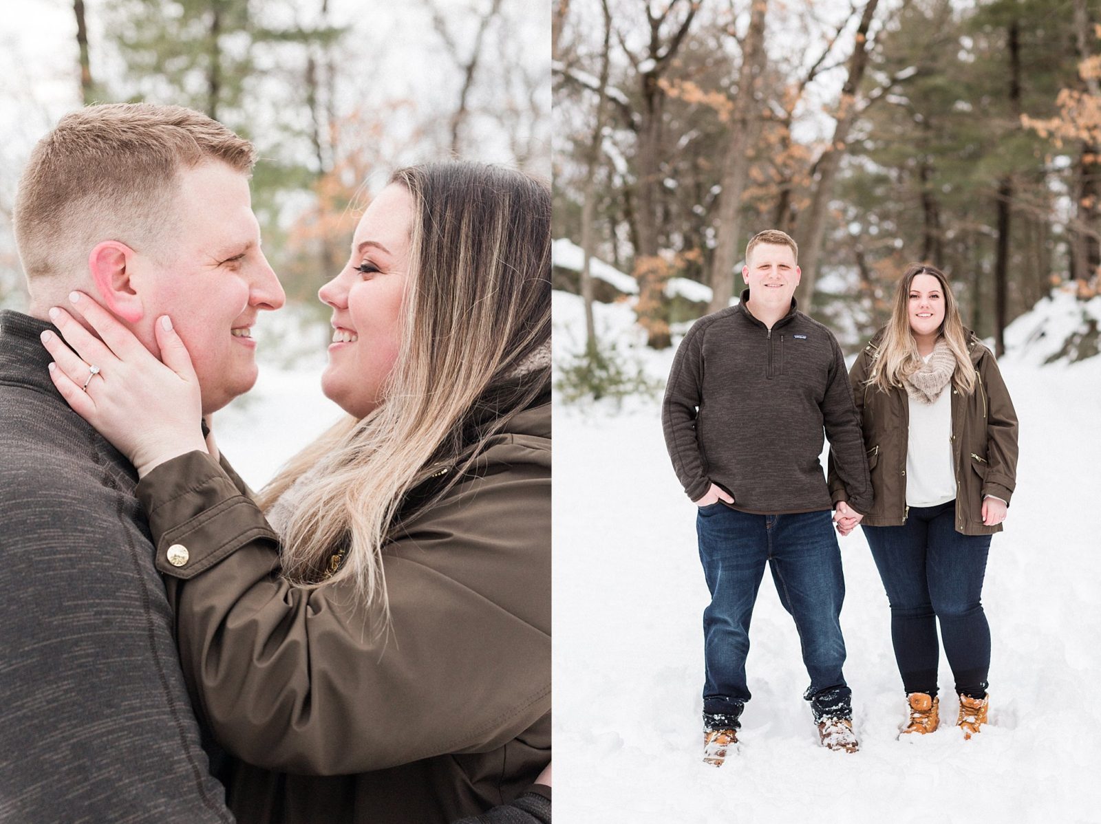 Breakheart Reservation Winter Engagement Session | Ryann + CJ - Lauren ...