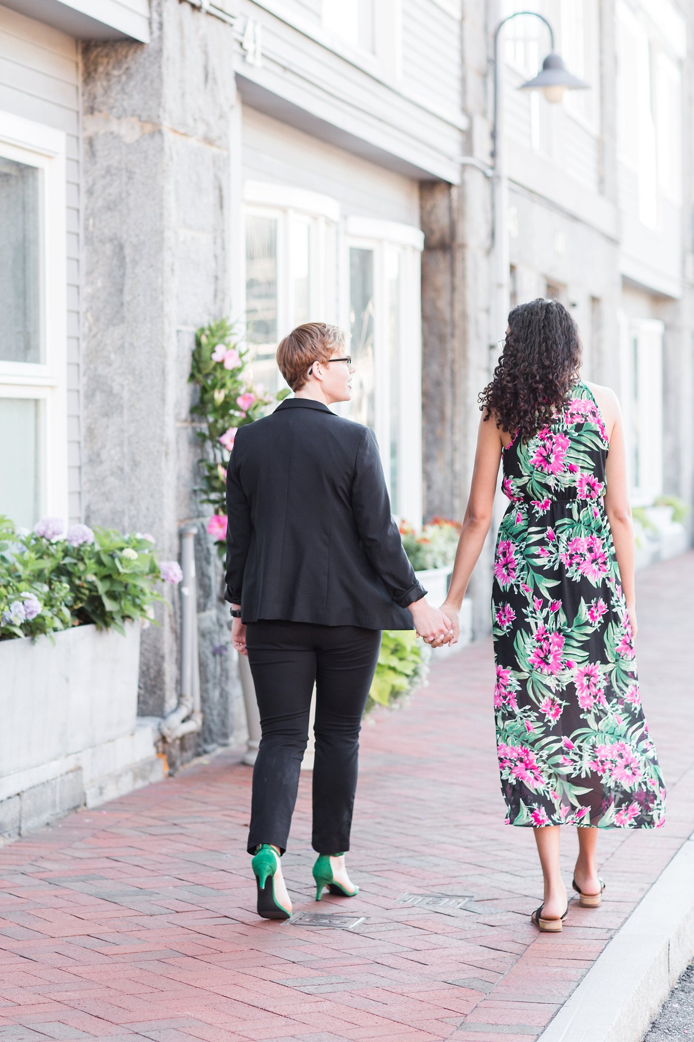 lesbian couple boston engagement session