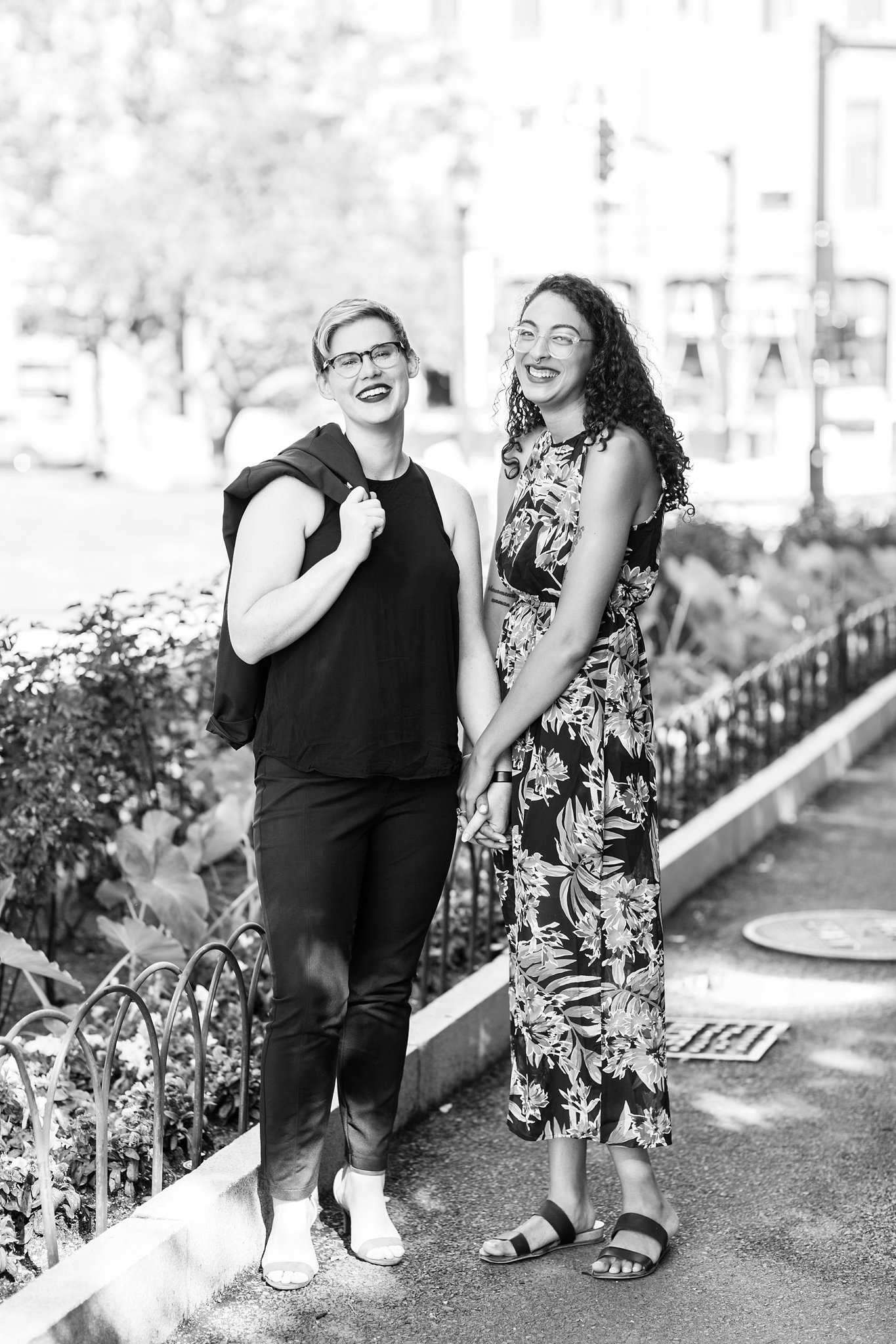 lesbian couple boston engagement session