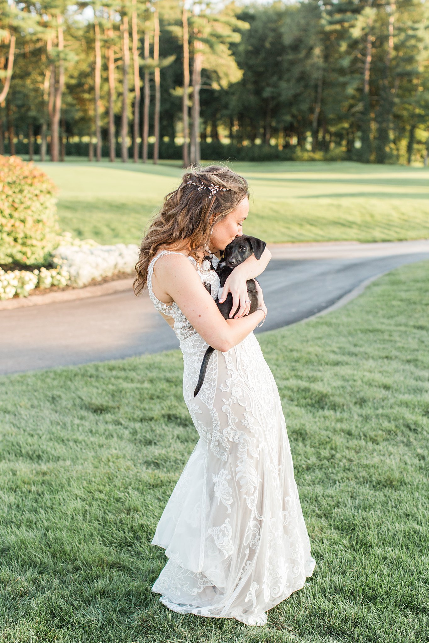 bride with adoptable puppy