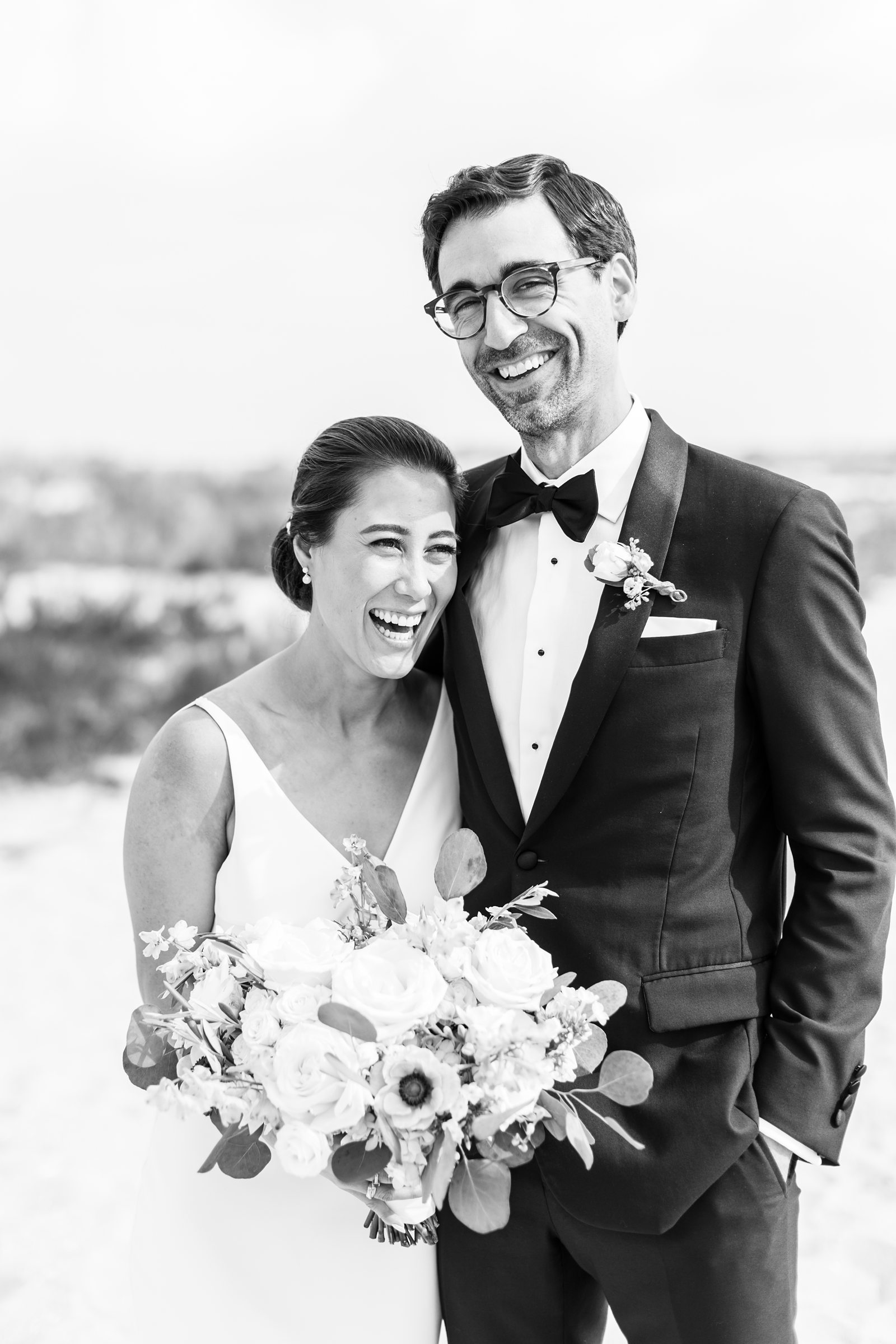 bride and groom portrait at Chatham Bars Inn