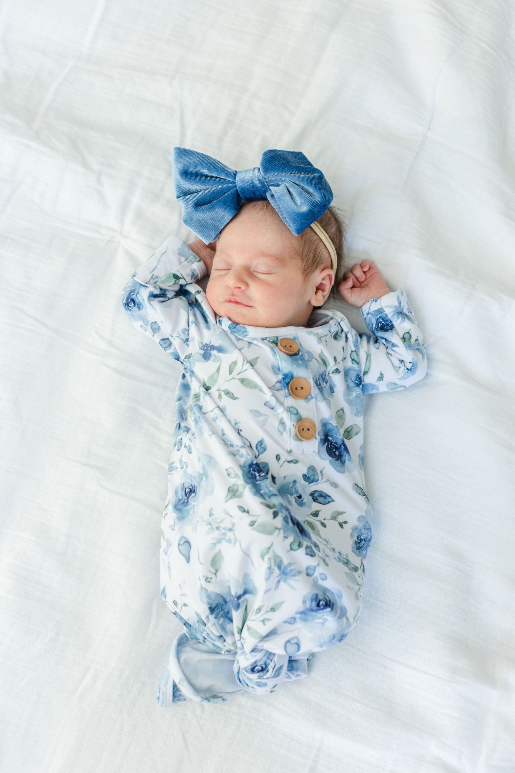 A newborn baby lying down